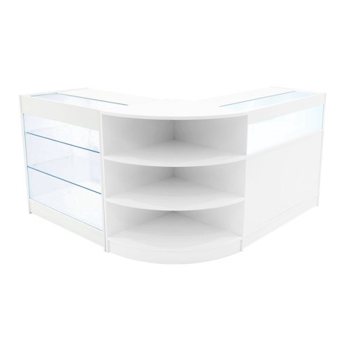 Demeter LED Shop Counter Set K900, B900 & LM60 - White