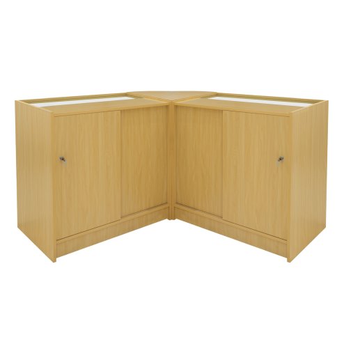 Maple Shop Counter Set Iris LED Light B900 CM60 Lockable Retail Store Display