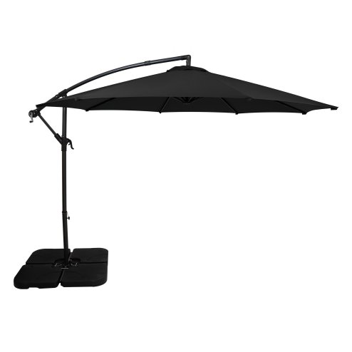 Cantilever Parasol 3m With Square Base - Black