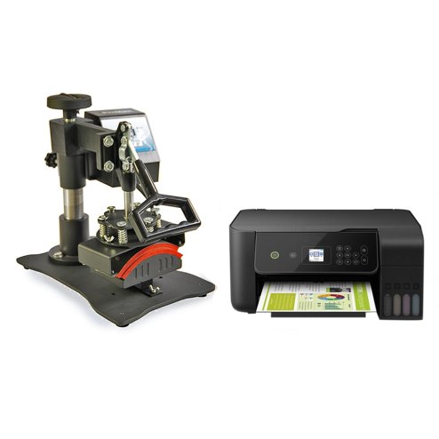 Cap Heat Press Machine Sublimation Transfer Vinyl Baseball Hat + Printer Package