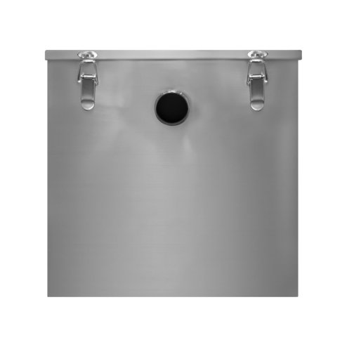 Commercial Grease Trap 60L Under Sink Interceptor 9KG Stainless Steel Waste Fat Oil Water Separator Filter Restaurant Kitchen Takeaway Hotel Cafe 50mm Inlet Outlet Compact 39cm H x 39cm W x 39cm D