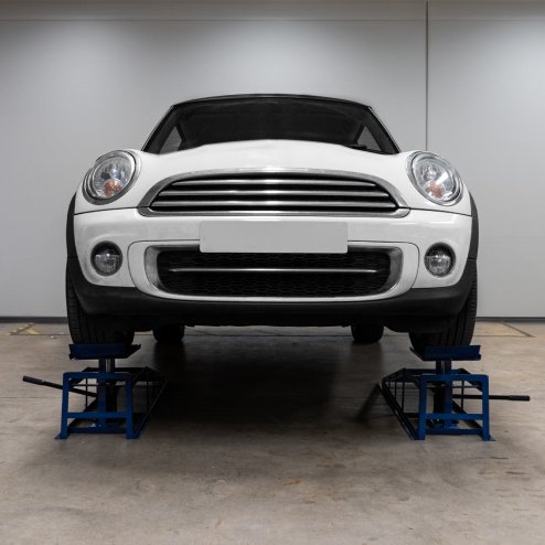 Hydraulic Car Ramps Pair 1.5 Ton Loading Ramp Heavy Duty 3 Ton 3000kg Garage Workshop Van Vehicle Bottle Jack Lift 34 x 26cm Platform Height adjustable 305-390mm Max Tyre Width 245mm Steel Safety Bolt