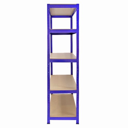 Monster Racking T-Rax Metal Storage Shelves, Blue, 90cm W, 45cm D, Set of 3
