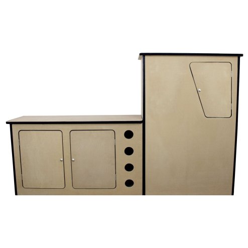 VW T4 Transporter Motorhome Camper Van Kitchen Unit Pod, 18mm MDF & Built In Wine Rack