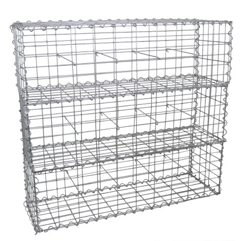 Gabion Baskets Galvanised Steel Cages Mesh Wire Stone Basket Outdoor Spiral Retaining Wall Planter Garden / 100 x 30 x 30cm / 3 Pack
