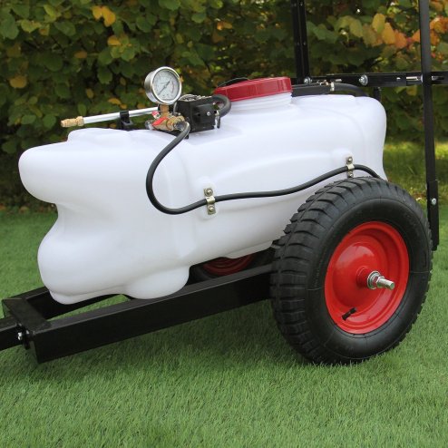 ATV Sprayer Trailer 100L Boom Quad Electric 12V Spot Crops Weed Farm Agricultural Hand Lance Tank Garden