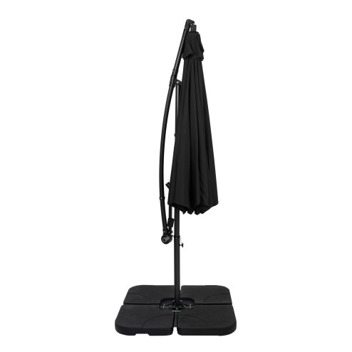Cantilever Parasol 3m With Square Base - Black