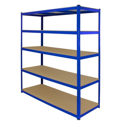 Garage Racking Shelving Unit / 5 Tier 1600mm Wide x 600mm Deep / Steel & MDF Shelves