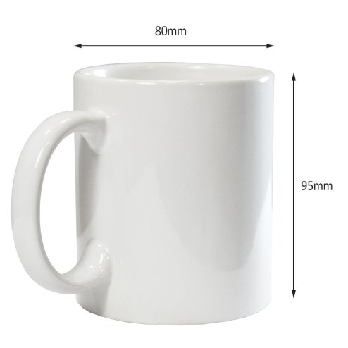 PixMax Blank Polymer Coated 11oz Sublimation Mugs & Gift Boxes, 72 Pack, AAA Grade