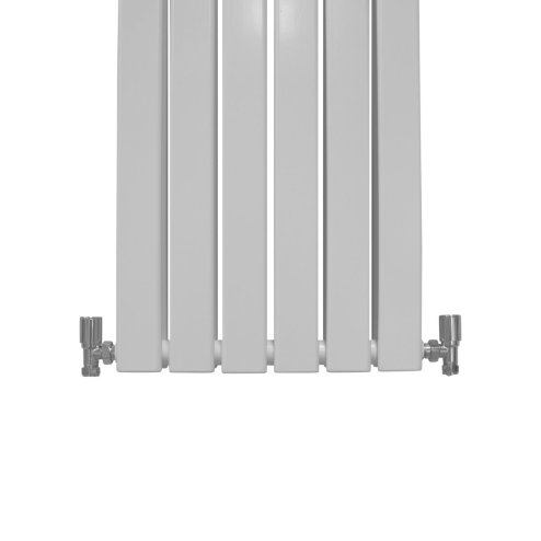 Designer Radiators 160 x 42cm Flat Panel Modern Central Heating Gloss White Vertical Column Double Panel Wall Mounted Slimline Kitchen Living Room Bathroom Commercial Cleaning Brush & Fixing Kit