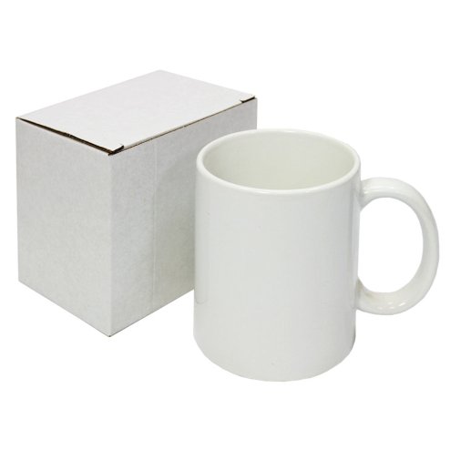 PixMax Blank Polymer Coated 11oz Sublimation Mugs & Gift Boxes, 36 Pack, AAA Grade