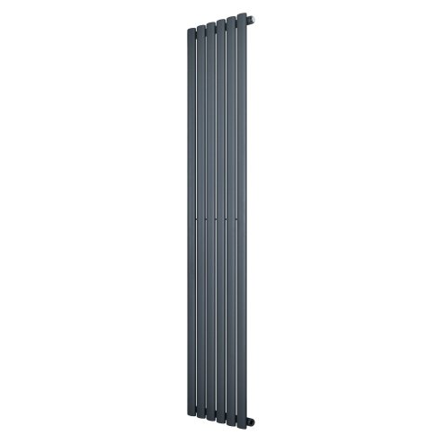 Oval Single Column Radiator - 1800 x 360mm - Anthracite Grey