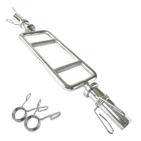Body Revolution Hammer Curl Barbell Bar  Solid Chrome Steel, Knurled Grip, 120kg Weight Capacity, Compatible with 2-Inch Plates, for Strength & Muscle Building