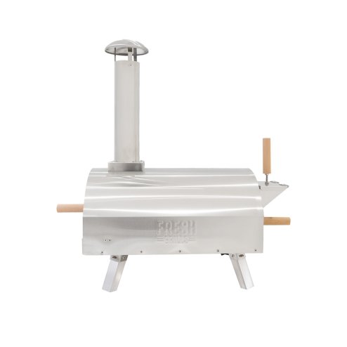 Fresh Grills Premium Outdoor Pizza Oven, Dual-Wall Insulated, Multi-Fuel, 500C Max Temperature with Pizza Peel, Stone & Rain Cover