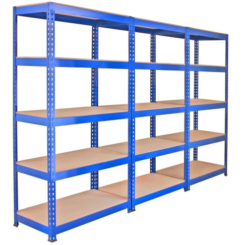 5 Monster Racking Q-Rax Industrial Warehouse Shelving Unit Garage Racks, 200kg/shelf, 90cm/120cm