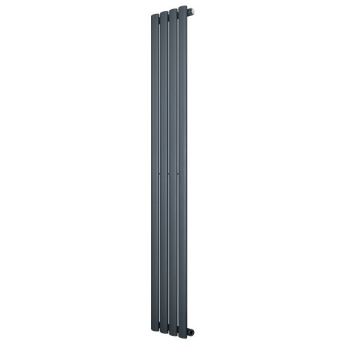 Oval Single Column Radiator - 1600 x 240mm - Anthracite Grey