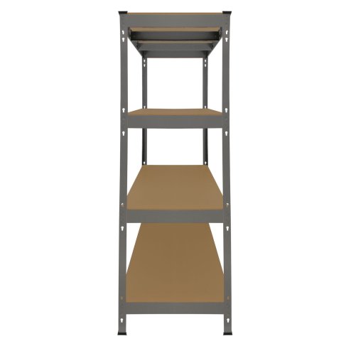 Monster Racking Q-Rax Garage Racking Heavy Duty Shelving, 360kg/shelf, 160cm x 60cm x 160cm, Grey