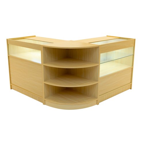 Harmonia LED Shop Counter Set B900, C900 & LM60 - Maple