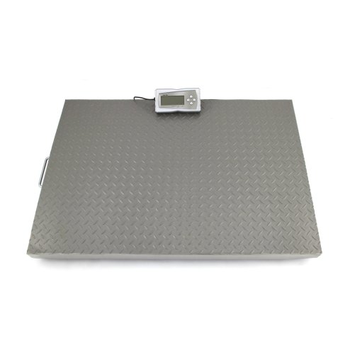 T-Mech Industrial Floor Platform Weighing Scales, 90cm x 60cm, Stainless Steel
