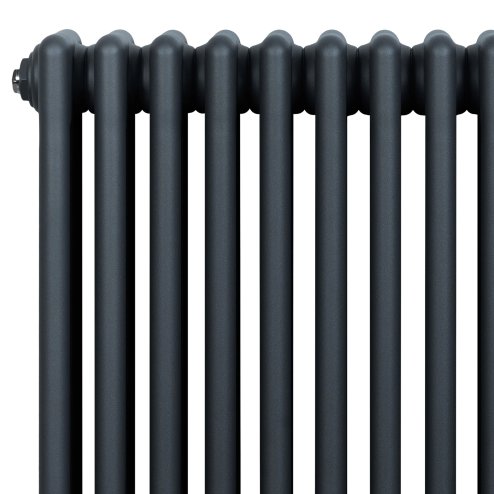 Traditional 4 Column Radiator - 600 x 425mm - Anthracite Grey