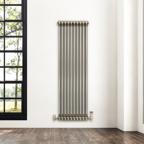 Traditional 2 Column Radiator - 1500 x 470mm - Raw Metal