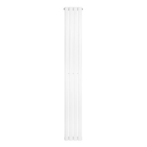 Oval Single Column Radiator - 1800 x 240mm - White