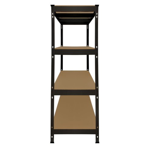 Monster Racking Q-Rax Heavy Duty Racking Garage Shelving, 360kg/shelf, 160cm x 60cm x 160cm, Black