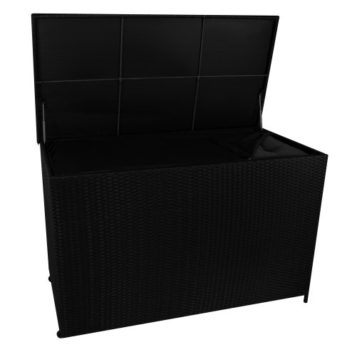 Rattan Cushion Storage Box 996L - Black