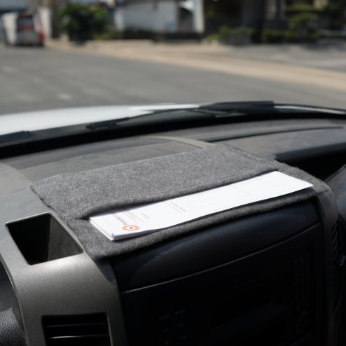 Fabric Storage Pouches 2 Pack 2 Sizes Smoke Grey Car Motorhome Camper Van Matching Lining Tool Paperwork Document Pocket Organiser Holder Accessories Portable Fixed 100% Polypropylene 3mm Thick