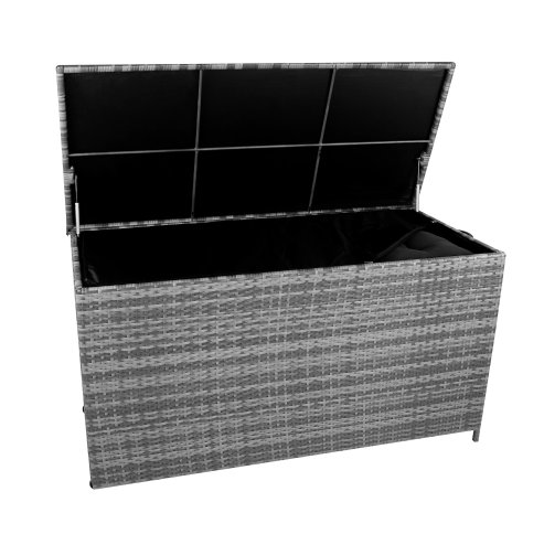 Rattan Cushion Storage Box 700L - Grey