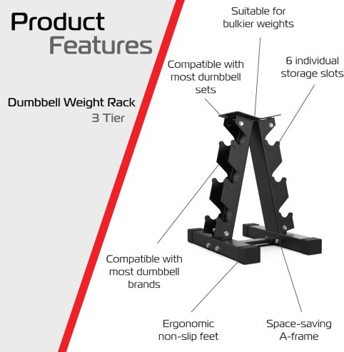 3 Tier Hex Dumbbell Weight Rack