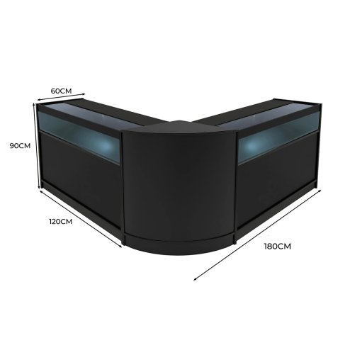 Iris LED Shop Counter Set CM60 & 2 x B1200 - Black