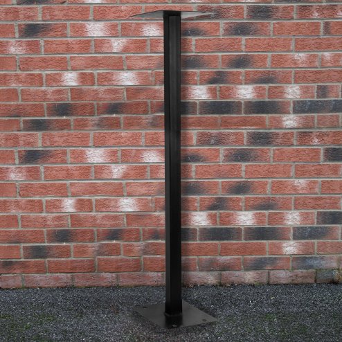Royal Mail Post Box with Floor Stand ER Cast Iron Wall Mounted Wedding Authentic Pillar Replica Lockable Post Office Letter Box Black