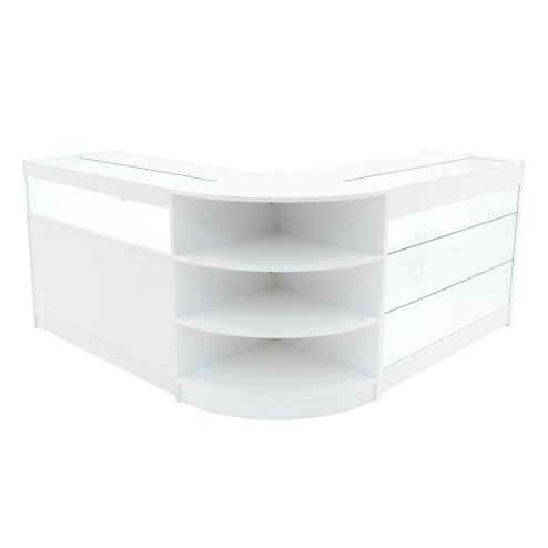 Demeter LED Shop Counter Set K1200, B1200 & LM60 - White