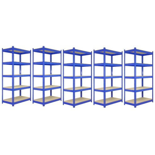 5 Monster Racking Q-Rax Heavy Duty Shelves Industrial Garage Storage Solutions, 200kg/shelf, 90cm