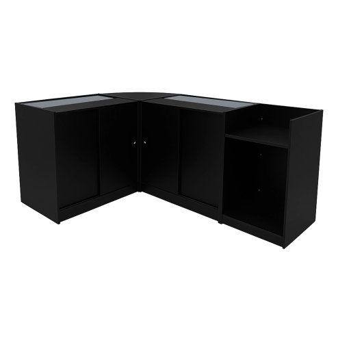 Luna LED Shop Counter Set CM60, TB60 & 2 x B900 - Black