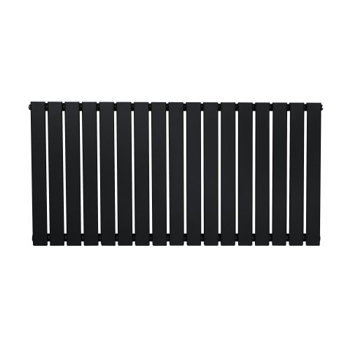 Flat Single Column Radiator - 600 x 1190mm - Black