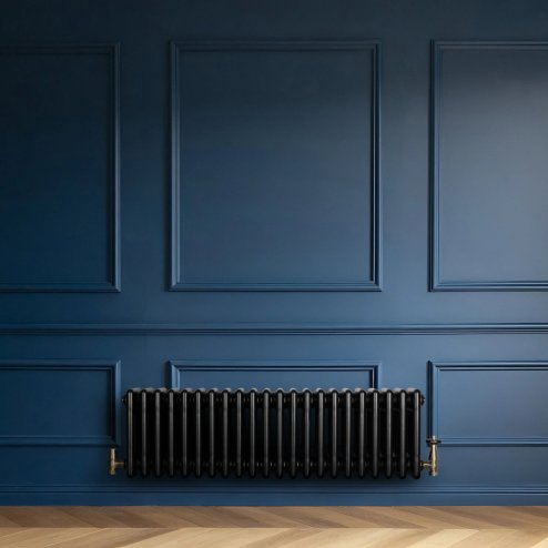 Traditional 4 Column Radiator - 300 x 1010mm - Black