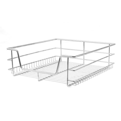 KuKoo 3 x Kitchen Pull Out Soft Close Baskets, 600mm Wide Cabinet, Slide Out Wire Storage Drawers