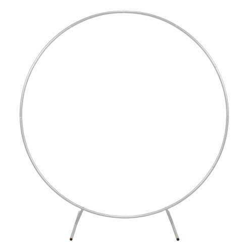 Wedding Moongate Arch White 2m/ 200cm Arbour Round Outdoor Decor Background Flower Balloon Circle Hoop Frame Backdrop Party Decoration Floral Prop Floor Standing Baby Shower Birthday Christening