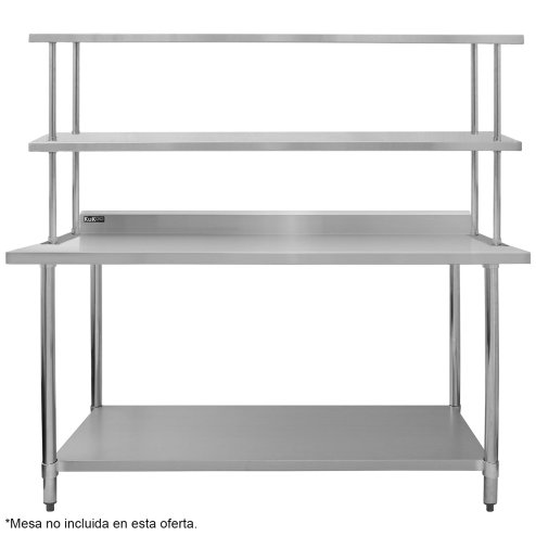 Commercial Kitchen Overshelf Shelf 1800mm Stainless Steel Double Catering For 6FT Prep Table Industrial 2 Tier