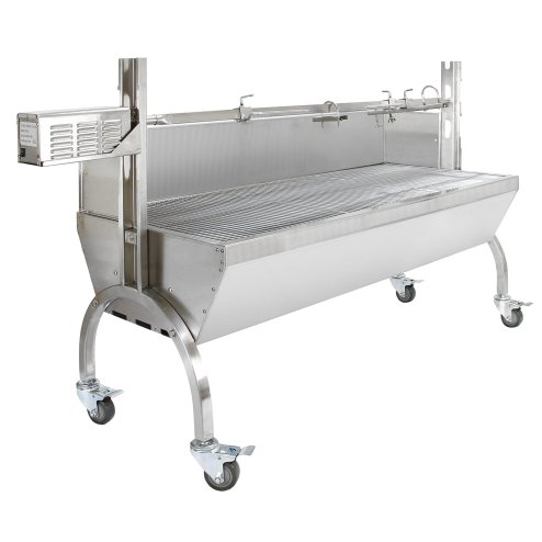 KuKoo 90kg Hog Roast Machine / Spit Roasting Meat Rotisserie / Stainless Steel & Windshield