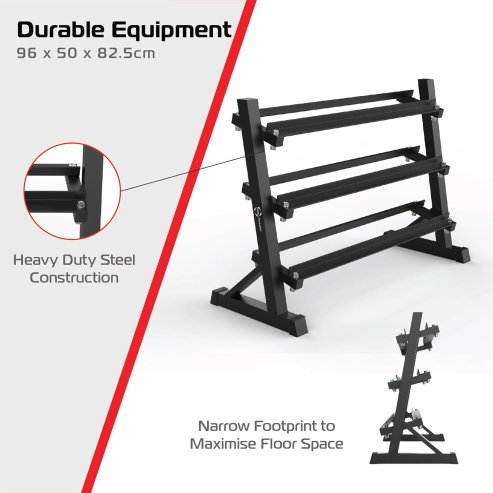 Dumbbell Rack Wide 3 Tier