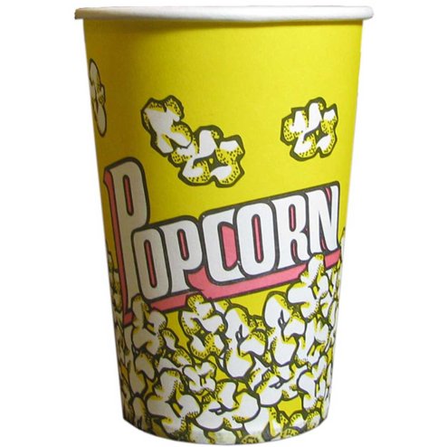 KuKoo Popcorn Boxes & Cinema Style Party Cartons, 25 Pack, Cardboard, Holds 32oz, 14cm x 11cm