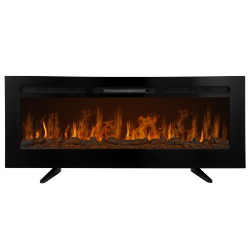 Electric Wall Mounted Inset LED Black Fireplace Free Standing 50