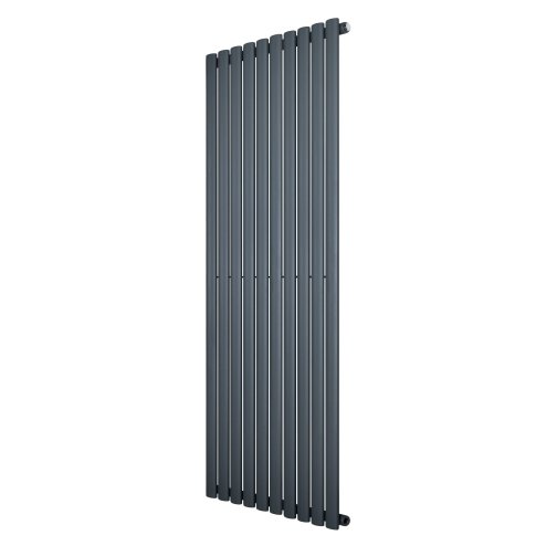 Oval Single Column Radiator - 1600 x 600mm - Anthracite Grey