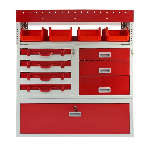 Monster Racking Firecracker Secure Van Racking Garage Storage Unit Red 101.6cm x 117.8cm x 36cm