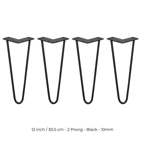4 x Hairpin Legs / Hair Pin Legs Set SkiSki Legs Furniture Desk Bench Chair Table 12