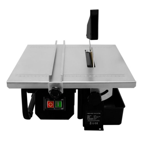 Wet Tile Cutter Table Saw Electric 600W 230V 2 x FREE 180mm Diamond Blades 330 x 360mm Worktop 35mm Cutting Depth 2950 RPM 0-45? Tilting Range Heavy Duty Cutting Machine Wall & Floor Stainless Steel