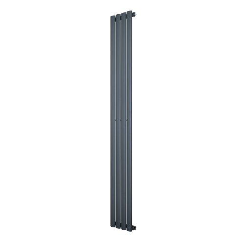 Oval Single Column Radiator - 1800 x 240mm - Anthracite Grey